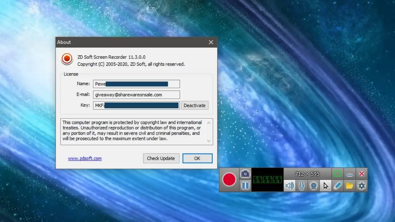 Lisensi Software ZD Soft Screen Recorder